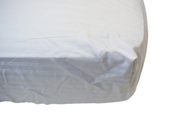 Простирадло на резинці Чарівна ніч сатин страйп 140x200x25 см Білий - фото 1 Простирадло на резинці Чарівна ніч сатин страйп 140x200x25 см Білий - фото 1