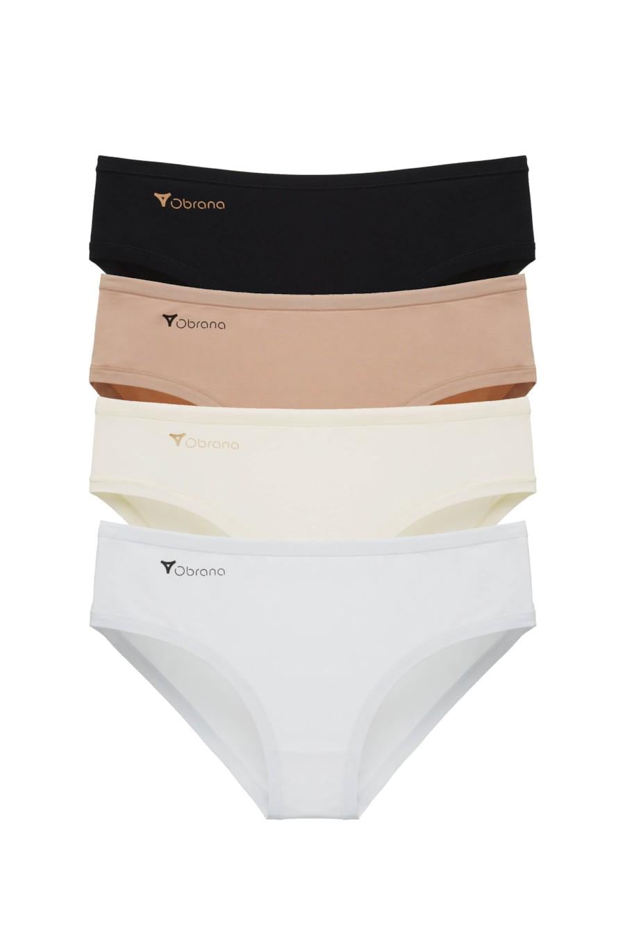 Трусики слип Anabel Arto р. 6/XXL 4 шт. Черный/Белый/Шампань/Бежевый (36350/77107)