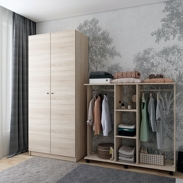 Шкаф Doros Promo с полками 90х48х204 см Дуб сонома (42005098) - фото 4