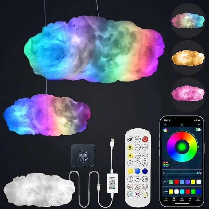 Світлодіодна стрічка Хмара Bluetooth 3D RGB з пультом (22293415) - фото 2