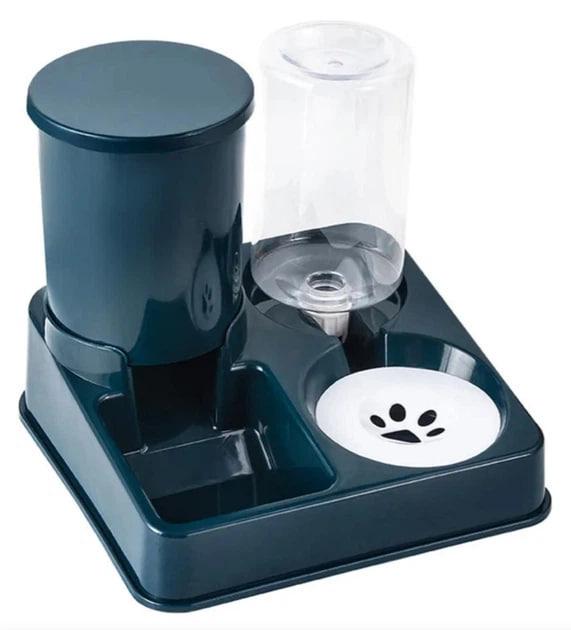 Годівниця автоматична гравітаційна та поїлка для тварин 1.5 л Синій (34032672)