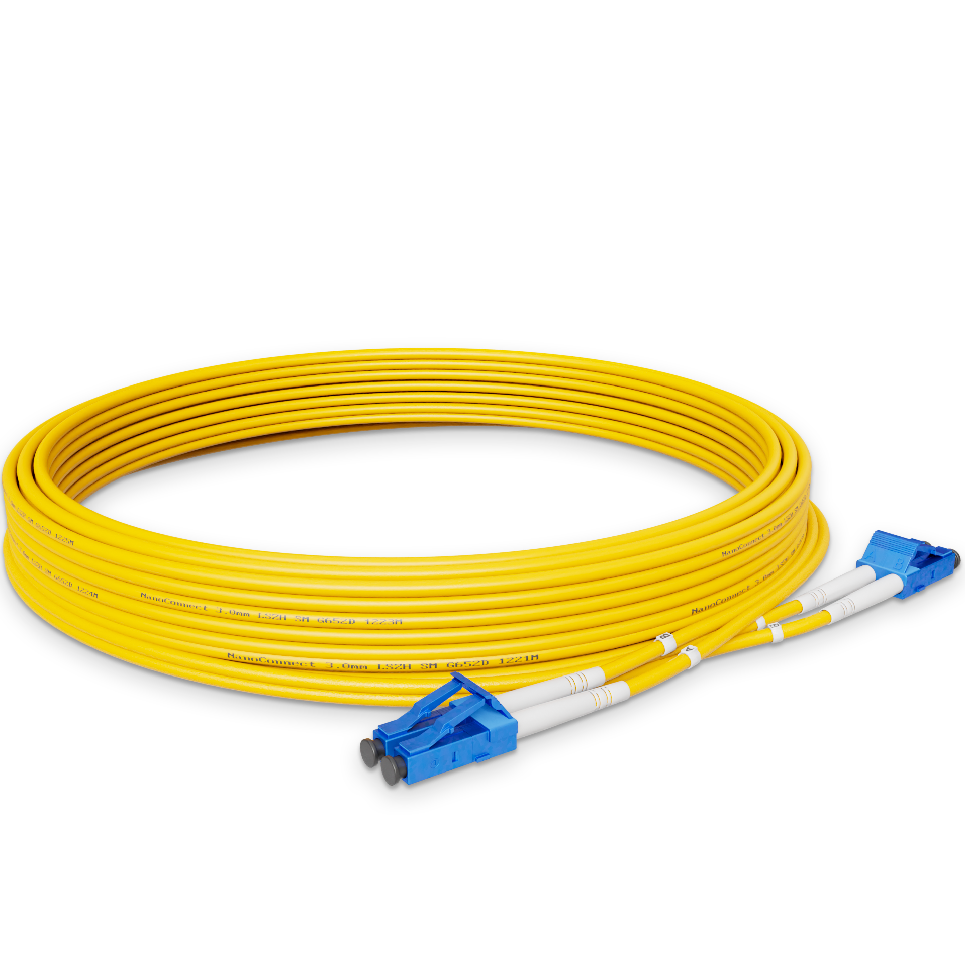 Патч-корд оптический Duplex LC/UPC-LC/UPC LSZH Singlemode G.657.А2 (SM) Flex 2 мм 15 м Желтый (12716) - фото 2 Патч-корд оптический Duplex LC/UPC-LC/UPC LSZH Singlemode G.657.А2 (SM) Flex 2 мм 15 м Желтый (12716) - фото 2