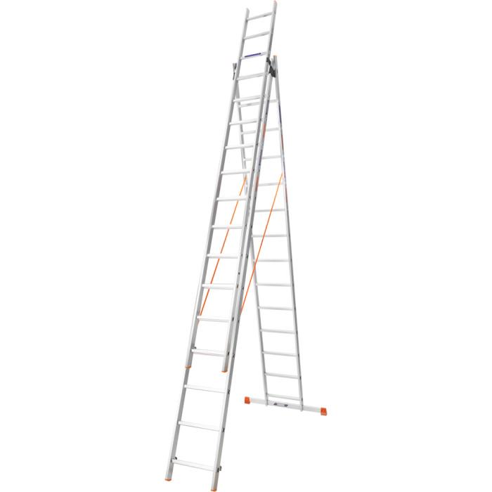 Драбина алюмінієва BLUETOOLS 3x14 сходинок (160-9010) - фото 3 Драбина алюмінієва BLUETOOLS 3x14 сходинок (160-9010) - фото 3