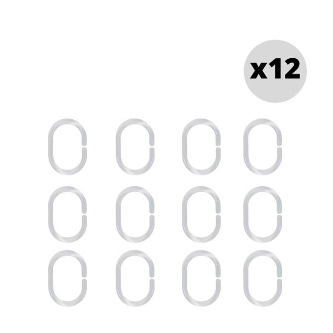 Кільця для шторки Spirella C-Minor 12 шт. Прозорий (10.40076) - фото 3 Кільця для шторки Spirella C-Minor 12 шт. Прозорий (10.40076) - фото 3