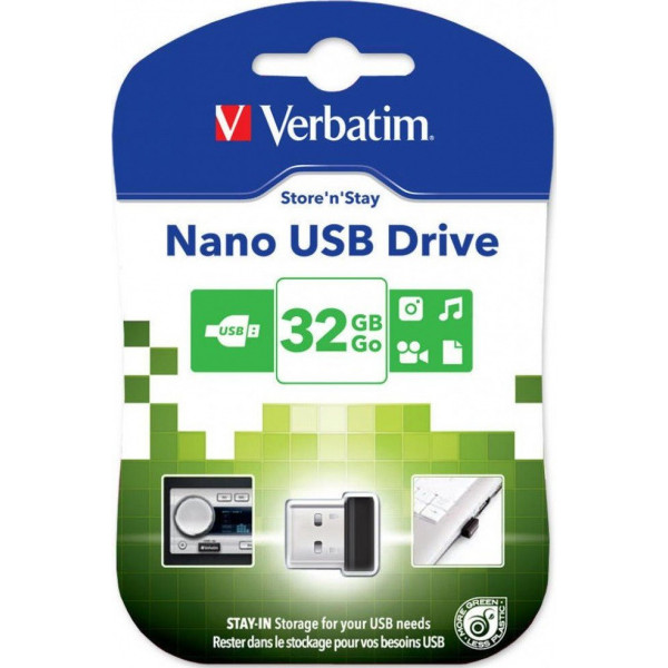 Флешка Verbatim Store&Stay Nano 32GB Black (98130) - фото 3