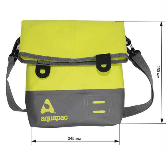 Сумка влагозащитная через плечо AQUAPAC 051 Trailproof Tote Bag Small Салатово-серый - фото 8