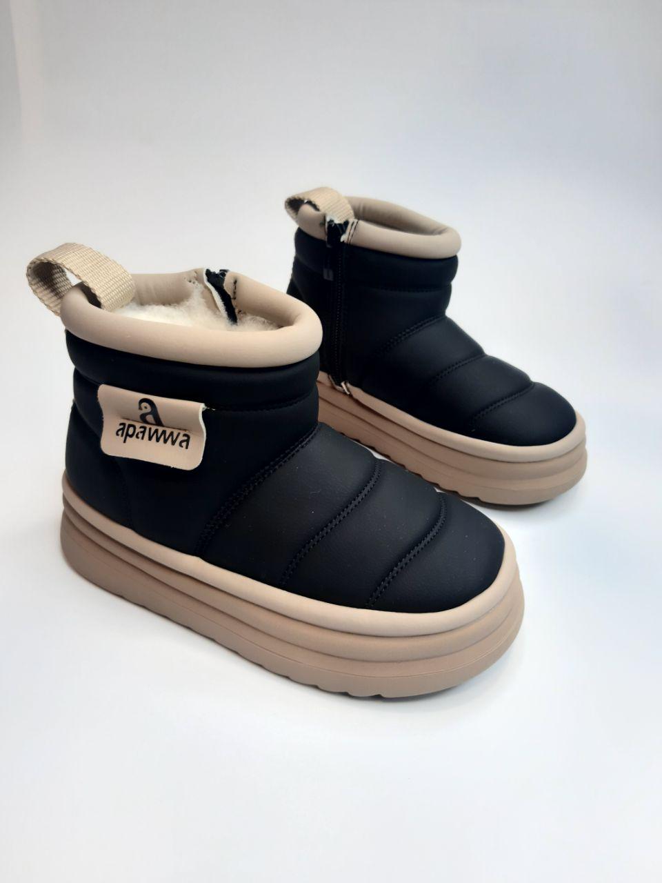 Черевики зимові Apawwa для дівчинки р. 29 18,2 см Чорний (5760 black)