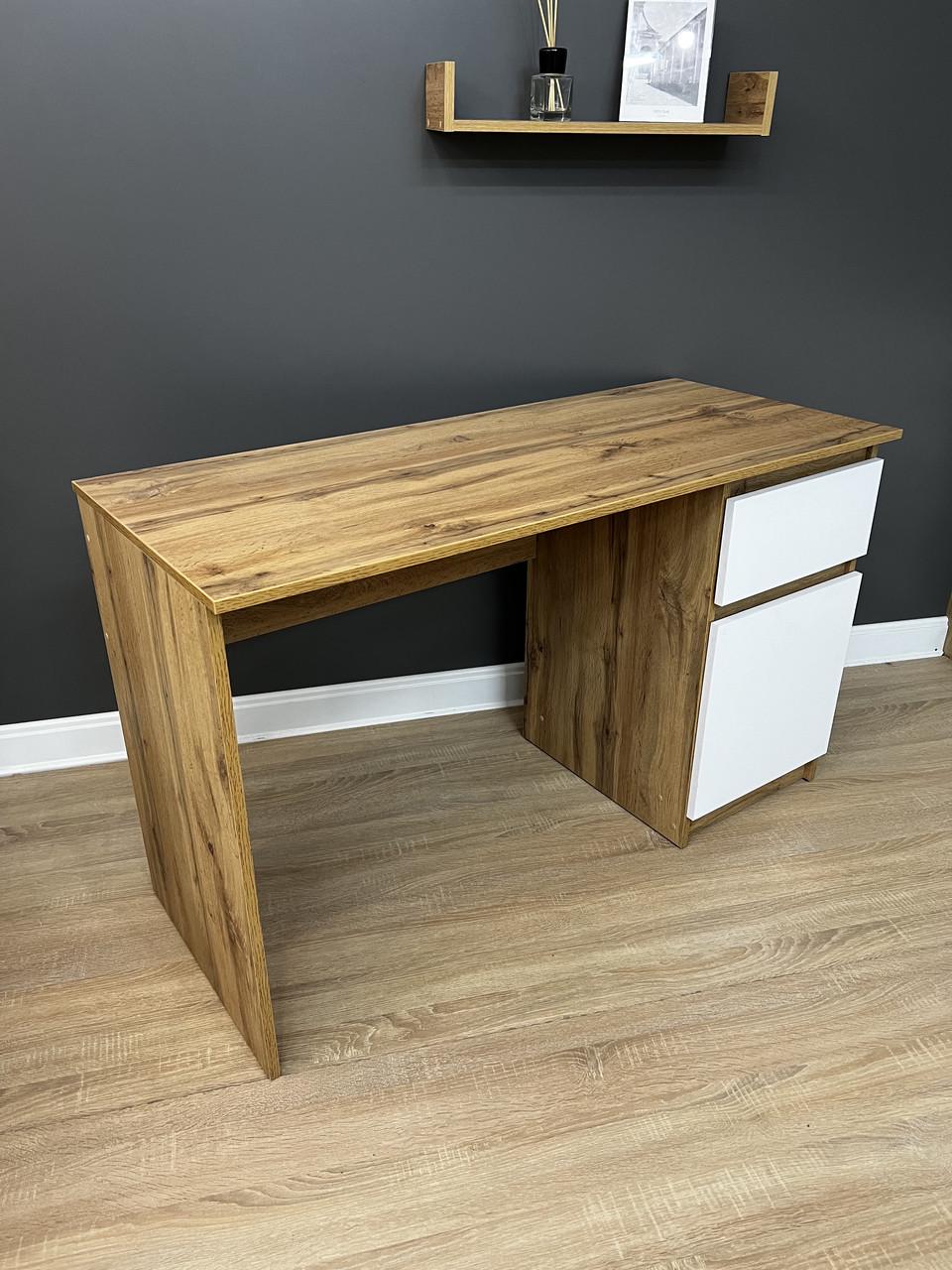 Стіл письмовий без ручок Лайт 1250х750х530 мм Дуб Аппалачі/Німфеа Альба