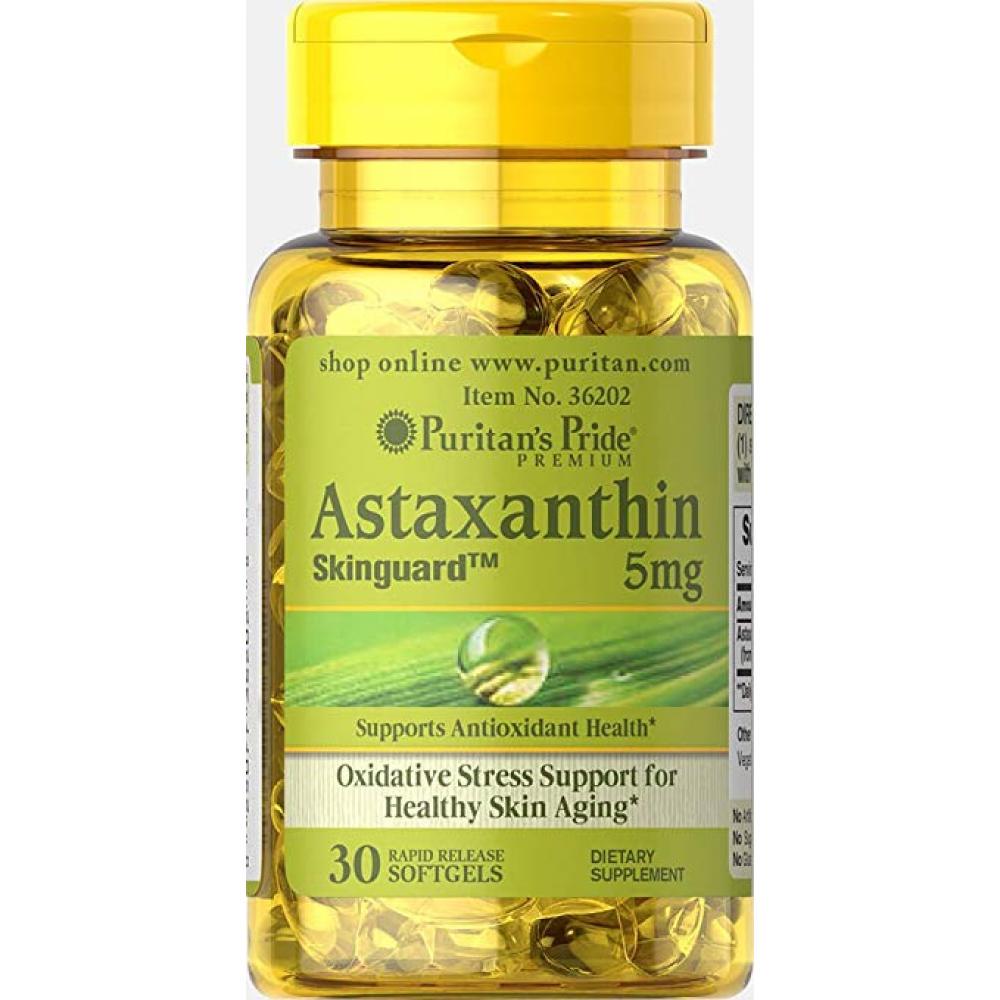 Натуральная добавка Natural Astaxanthin 5 mg 30 Softgels (100-26-0017770-20)