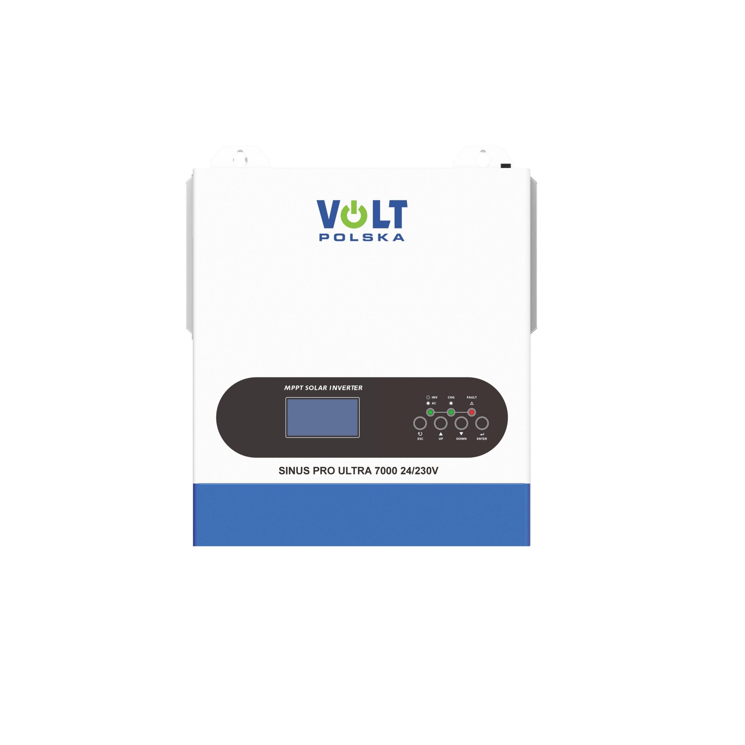 Инвертор солнечный Volt Polska SINUS PRO ULTRA 7000 24/230 В 3500/7000 Вт MPPT 100 А MPPT 30-500 В Wi-Fi (3SSS300024)