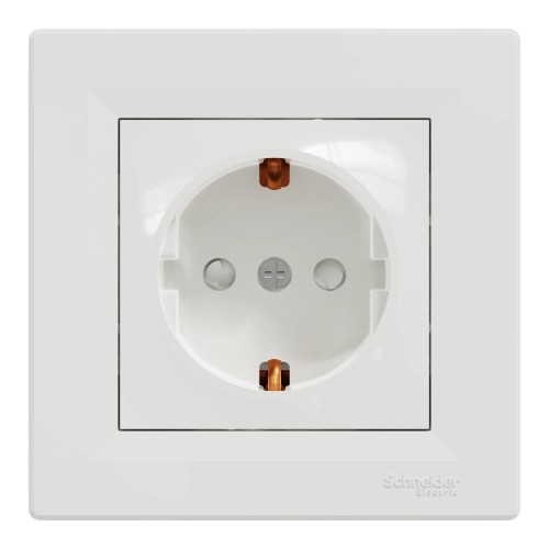 Розетка одинарна Schneider Electric ASFORA євро з заземленням 16А Білий (EPH2900221) Розетка одинарна Schneider Electric ASFORA євро з заземленням 16А Білий (EPH2900221)