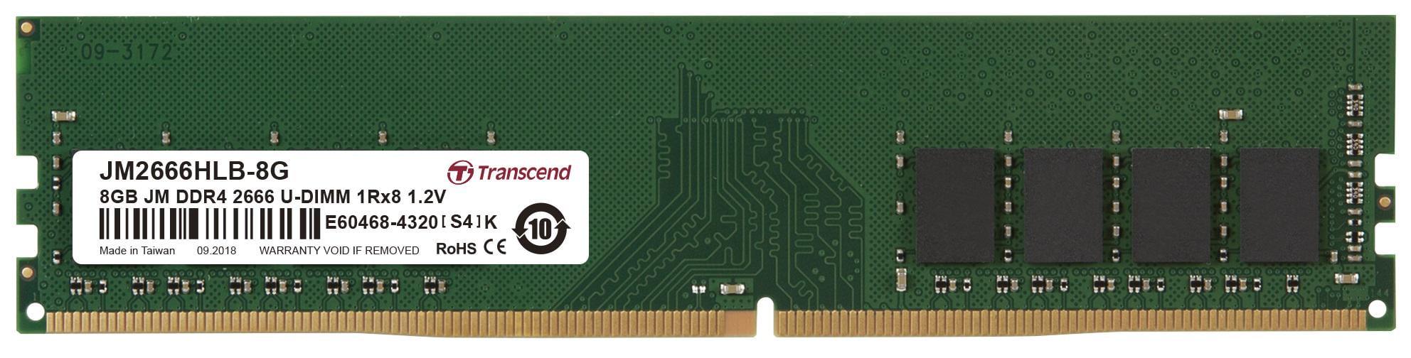 Оперативна пам'ять Transcend JetRam DDR4-2666 8 Гб PC4-21300 (JM2666HLB-8G)
