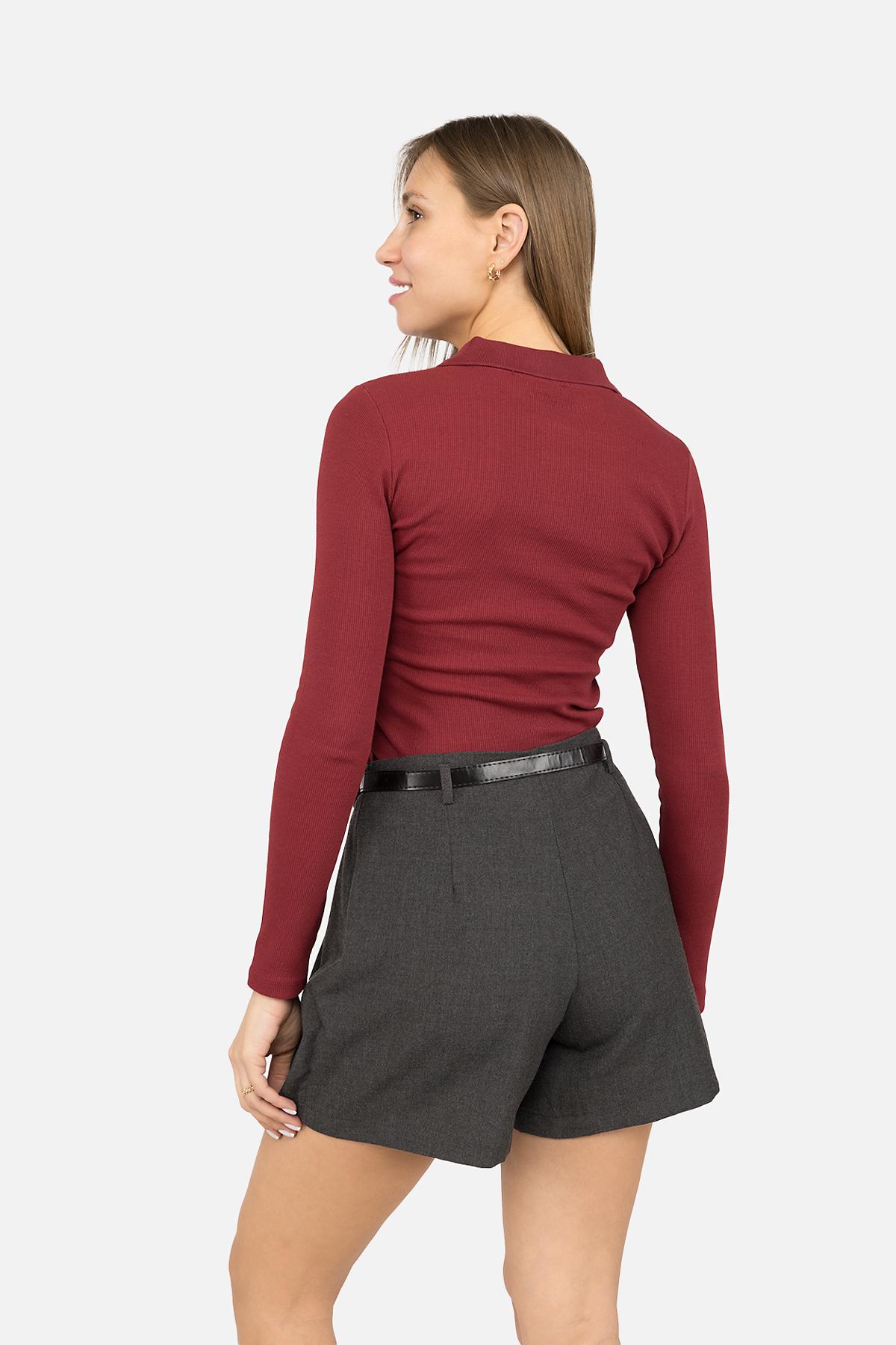 Футболка с длинным рукавом женская ЦБ-00270237 р. 48 Бордовый (SKT001045855) - фото 3 Футболка с длинным рукавом женская ЦБ-00270237 р. 48 Бордовый (SKT001045855) - фото 3