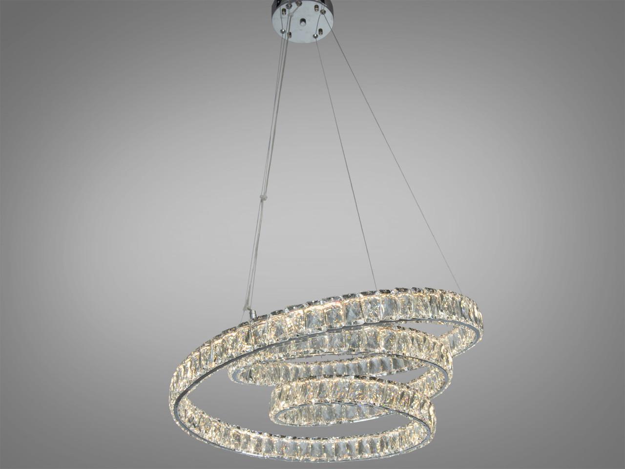 Люстра светодиодная подвесная для гостиной Diasha D8876/600CH 92 Вт с пультом Хром (2900157210) Люстра светодиодная подвесная для гостиной Diasha D8876/600CH 92 Вт с пультом Хром (2900157210)