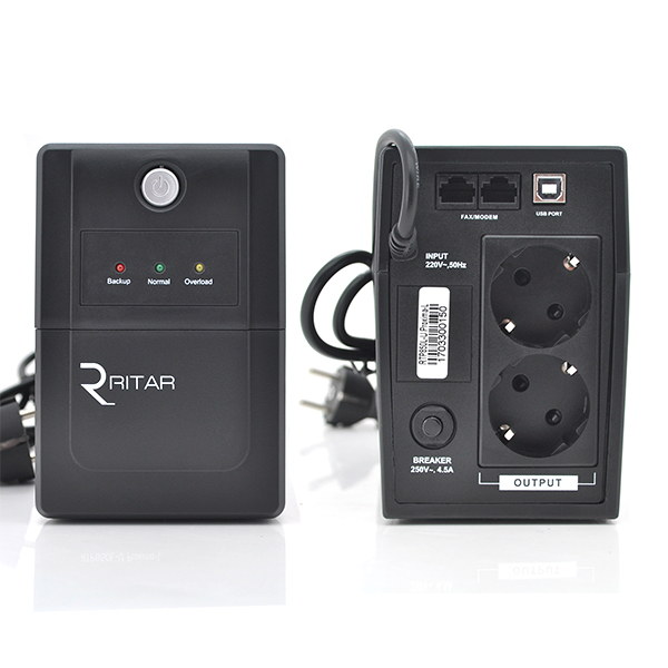 Джерело безперебійного живлення Ritar RTP650L-U 390W Proxima-L LED AVR USB 2xSCHUKO 1x12V7Ah пластик 340x140X205 мм 4,7 кг (YUT_V12042) - фото 2 Джерело безперебійного живлення Ritar RTP650L-U 390W Proxima-L LED AVR USB 2xSCHUKO 1x12V7Ah пластик 340x140X205 мм 4,7 кг (YUT_V12042) - фото 2