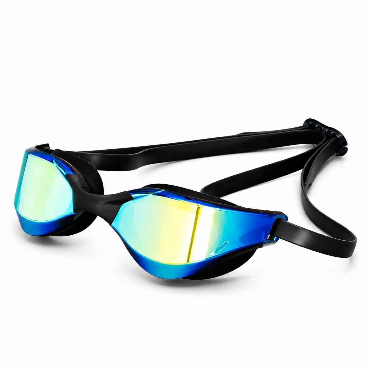 Очки для плавания с антифог покрытием и UV-защитой (GS0101Black)