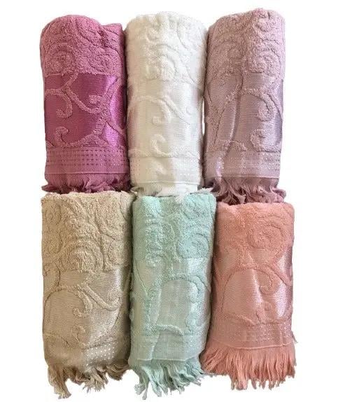 Набор полотенец Gulcan Cotton Lux Yonca Sacakli Жаккард 70х140 6 шт. (21589)