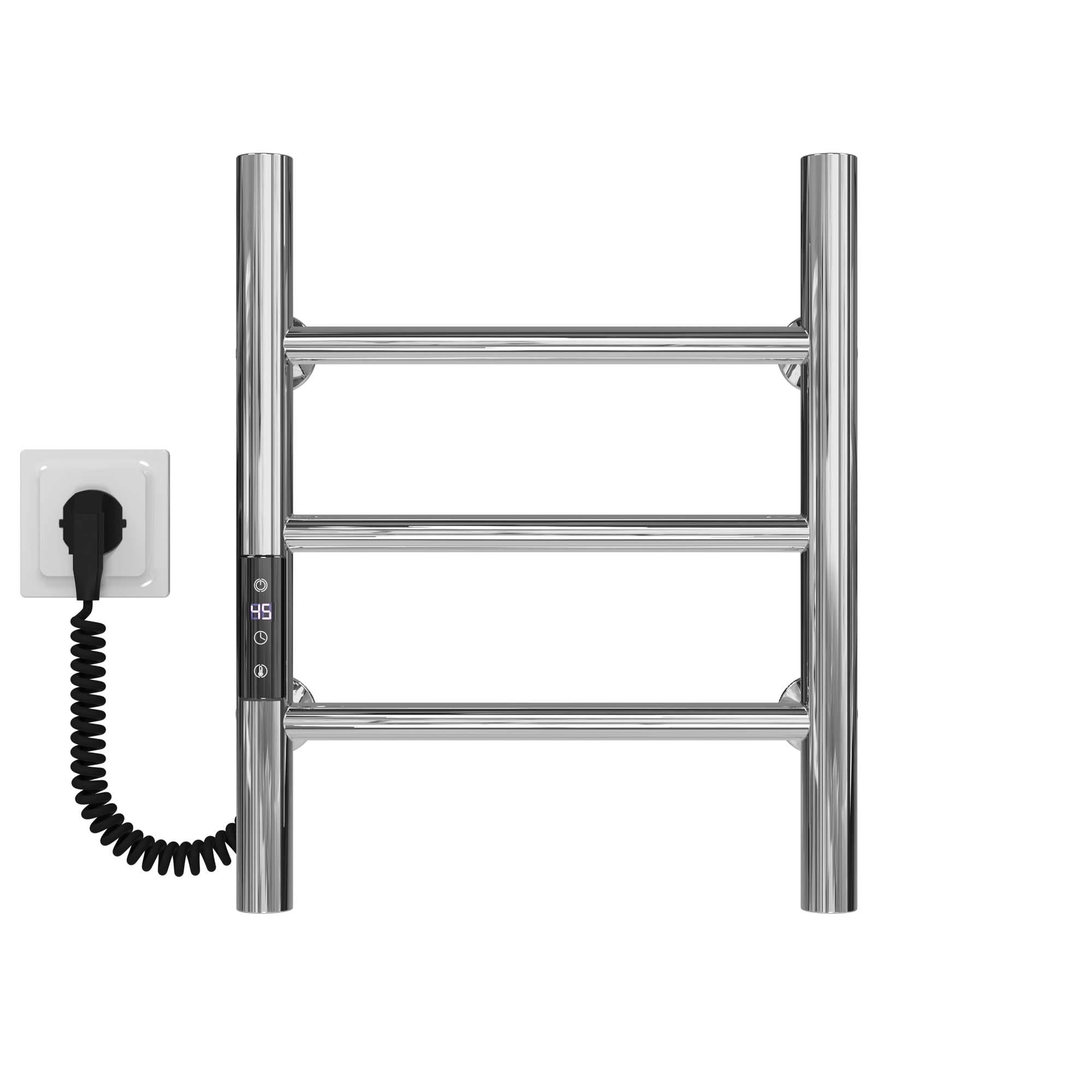 Полотенцесушитель электрический Deffi Орион П3 JD03 левое подключение нержавеющая сталь 300х400 мм Хром (C.OR.40.30.3.E.C.L.1)
