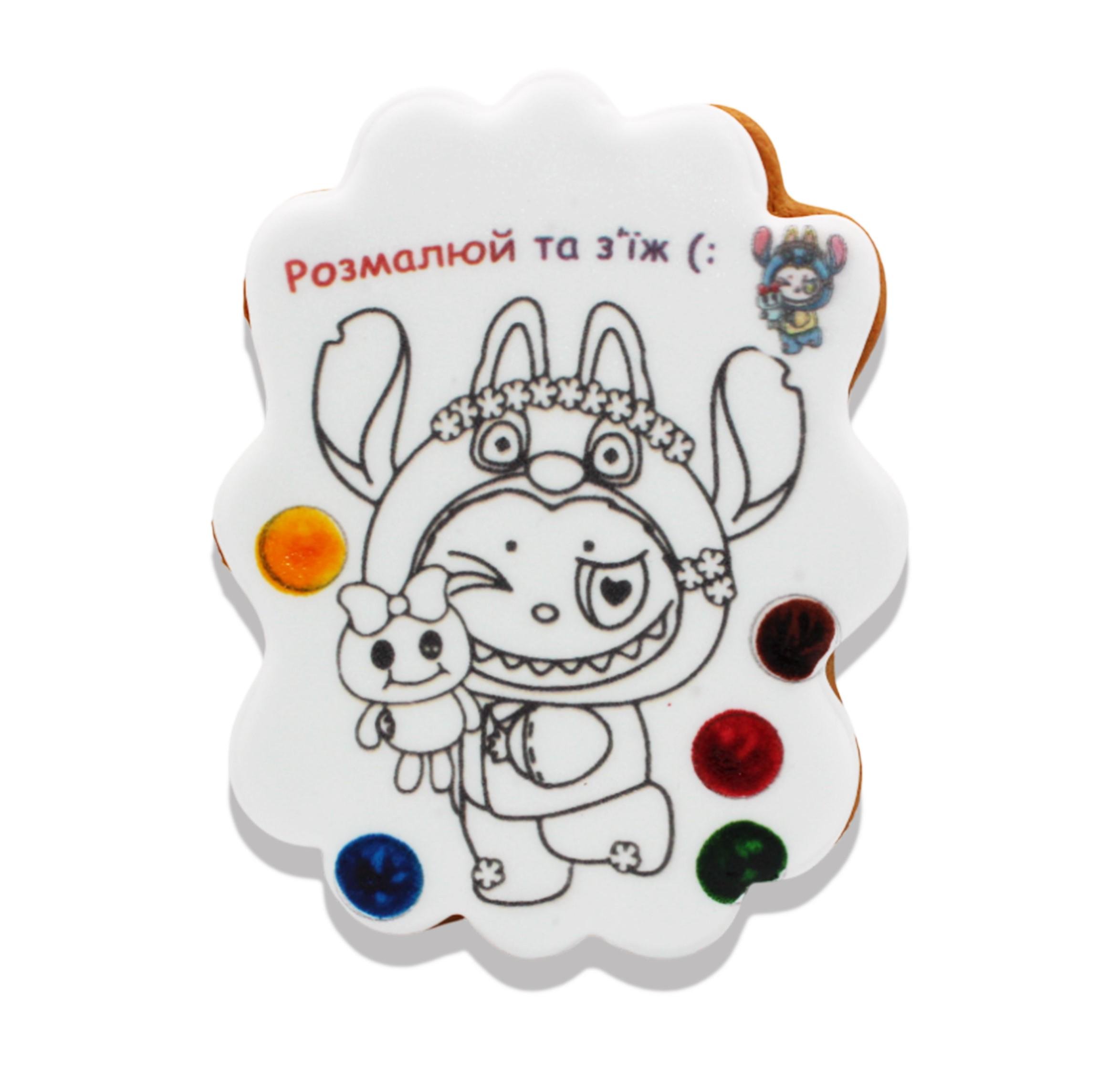 Пряник-розмальовка медово-імбирний Крафт Печиво Лабубу з іграшкою 85 г