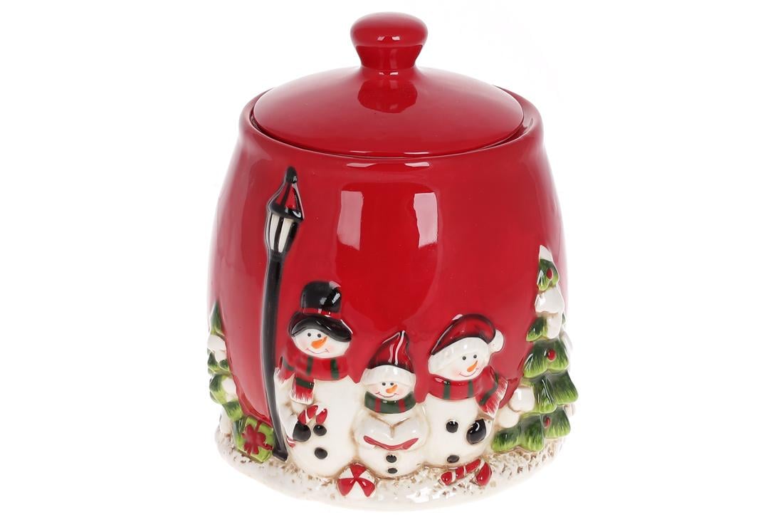 Банка керамическая для хранения BonaDi Трио снеговиков 2,2 л (827-881)
