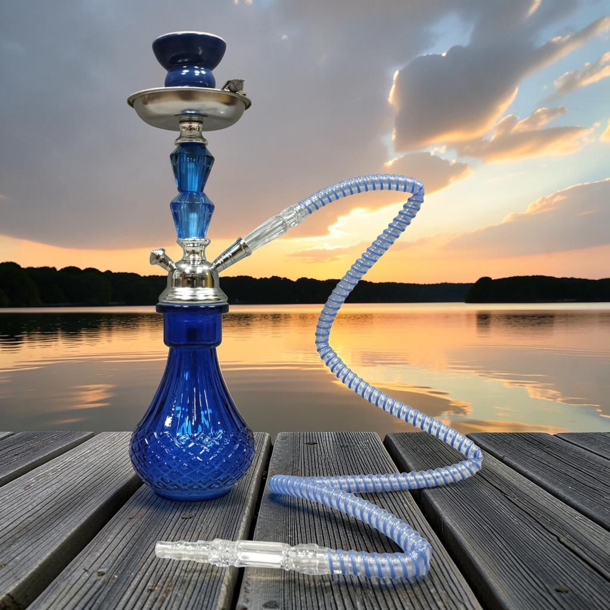 Кальян Hookah Amal 0011-1 на 1 особу 36 см Blue (11864)
