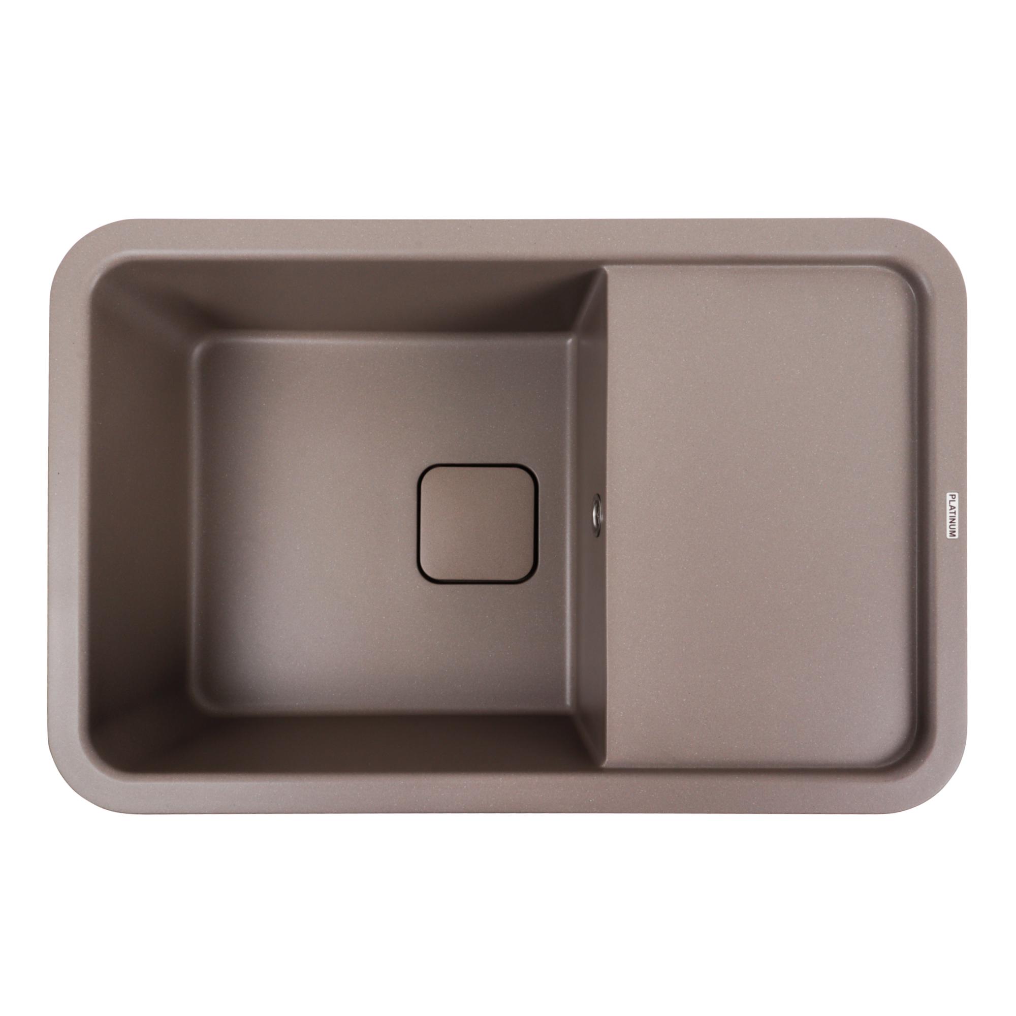 Мойка кухонная Platinum PLS-A38112 прямоугольная гранитная 775x505 мм Коричневый (161700) Мойка кухонная Platinum PLS-A38112 прямоугольная гранитная 775x505 мм Коричневый (161700)