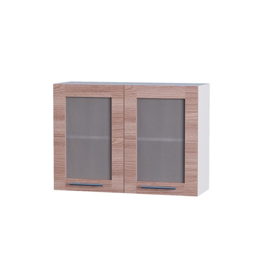 Модуль кухонний вітрина Еверест Еко 800 80х30х58 см Ясень шимо-темний/Білий (DTM-2830)