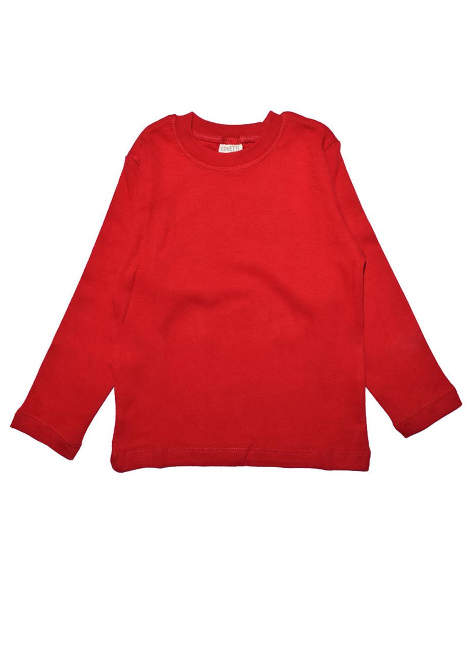 Лонгслив детский хлопковый Lovetti 3-4 года 104 см Красный (2081860971)