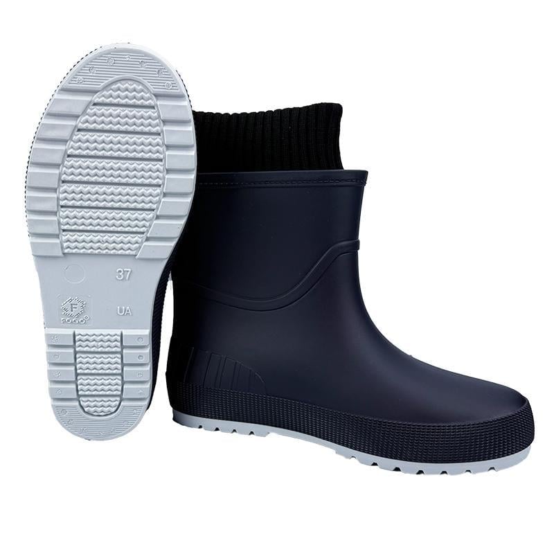 Резиновые сапоги женские с утеплителем 1502-3 p. 38 24,5 см Синий