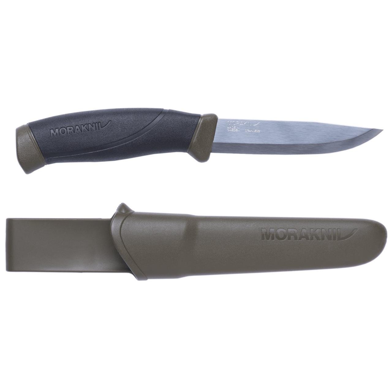 Нож туристический Morakniv Companion MG 56-58 HRC drop-point Sandvik 12C27 нержавеющая сталь 104 мм Черный (2128222874)