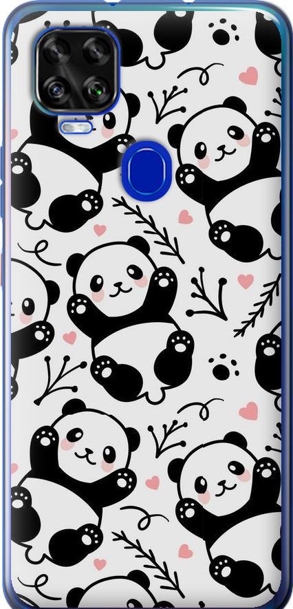 Чехол на ZTE Blade V2020 Панды (4318u-2529-42517)
