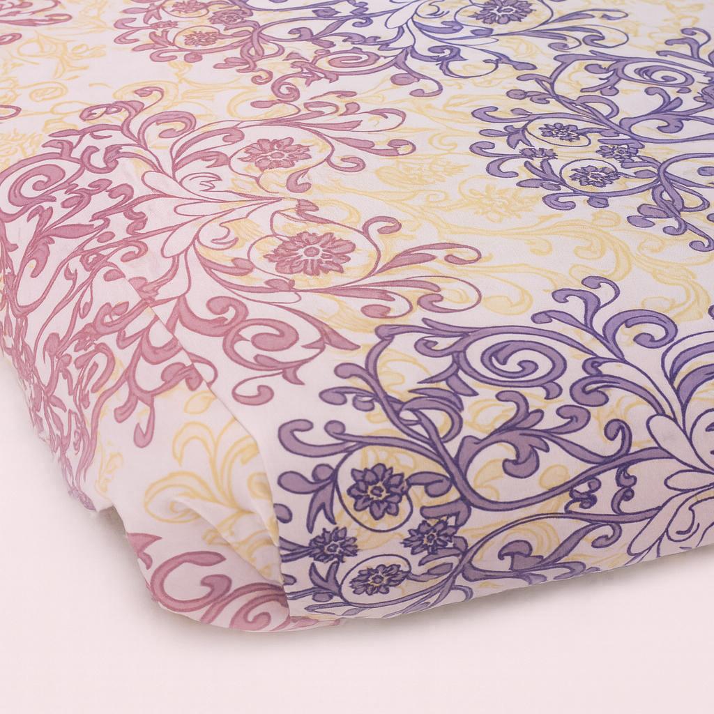 Простынь на резинке Танец Фиалок бязь 160х190х25 см (44881395) Простынь на резинке Танец Фиалок бязь 160х190х25 см (44881395)