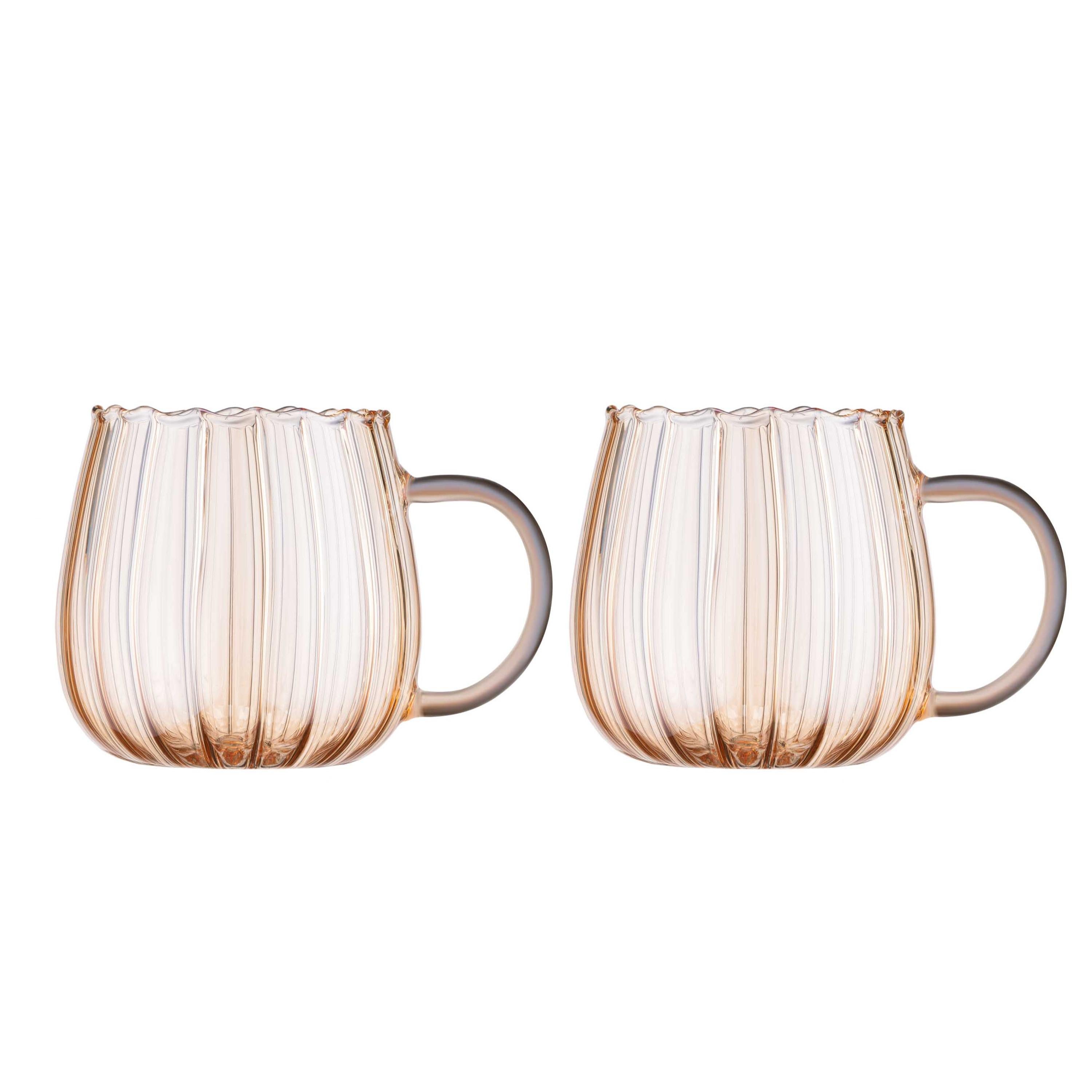 Набор чашек Ardesto AR2635BGG Golden Moon 350 мл 2 шт. Прозрачный (cfab9d10)