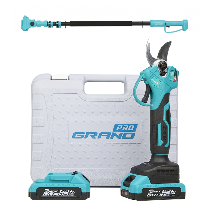 Секатор аккумуляторный Grand CA-20BL 2 АКБ/кейс/удлинитель