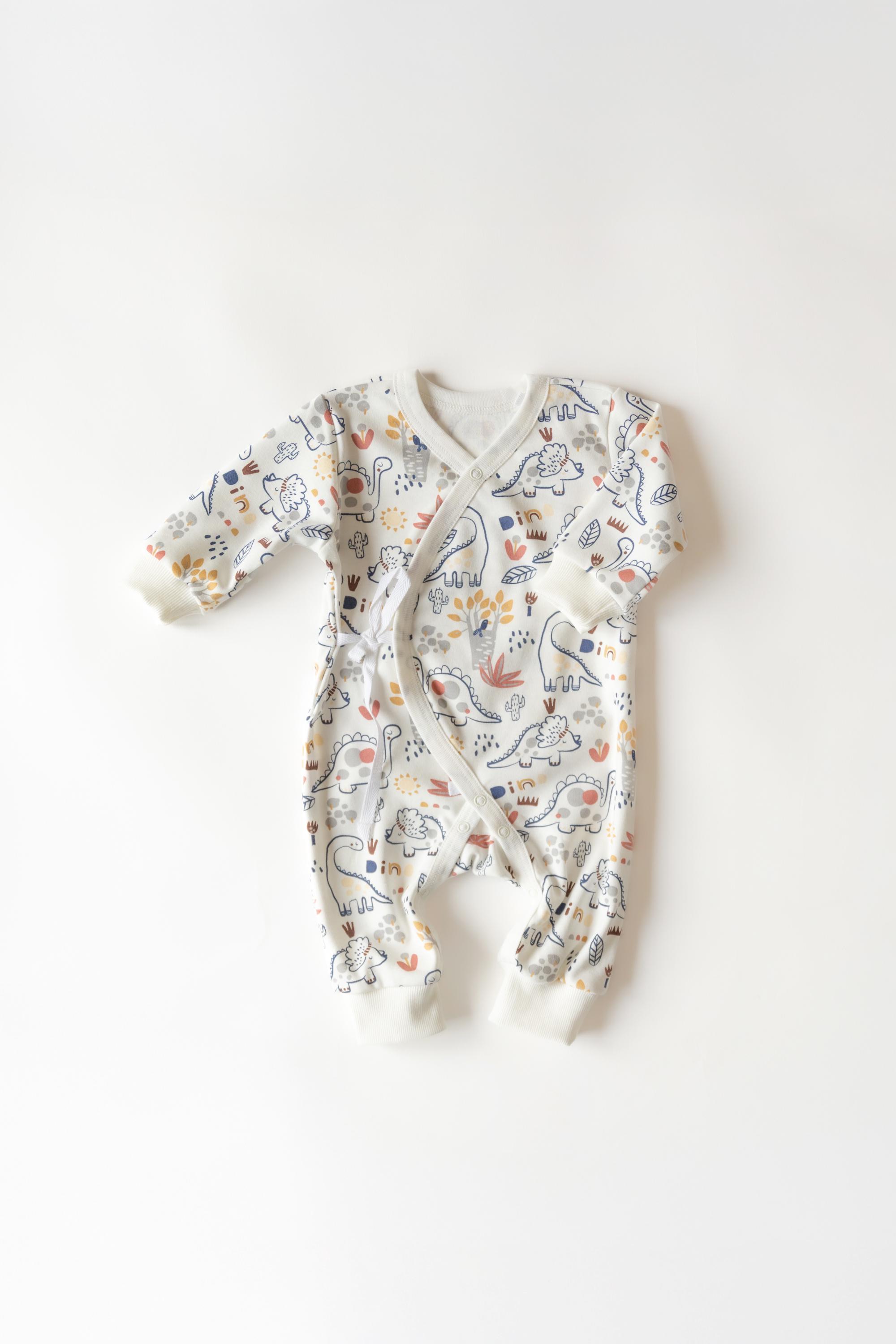 Комплект одягу ромпер кімоно/шапочка  Діно 62 см (2702866170) - фото 2