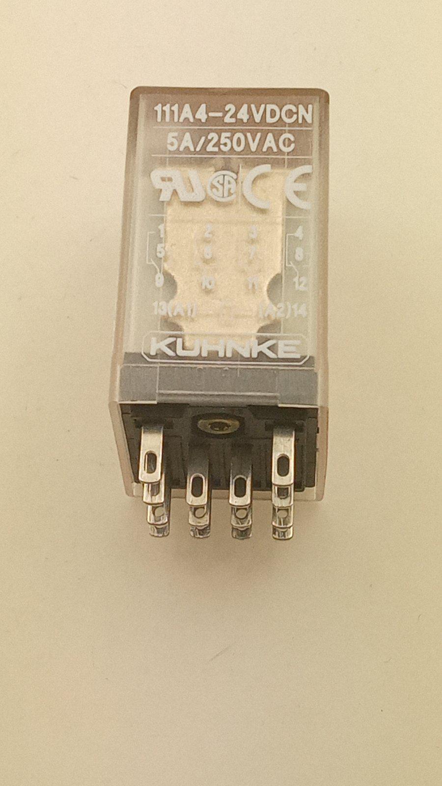 Реле KUHNKE 111A4-24VDCN DC24V 4ST.P 5A250VAC (16017)