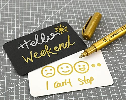 Маркер перманентный для рисования 2 мм 1 шт. Золотистый (13687885) - фото 5