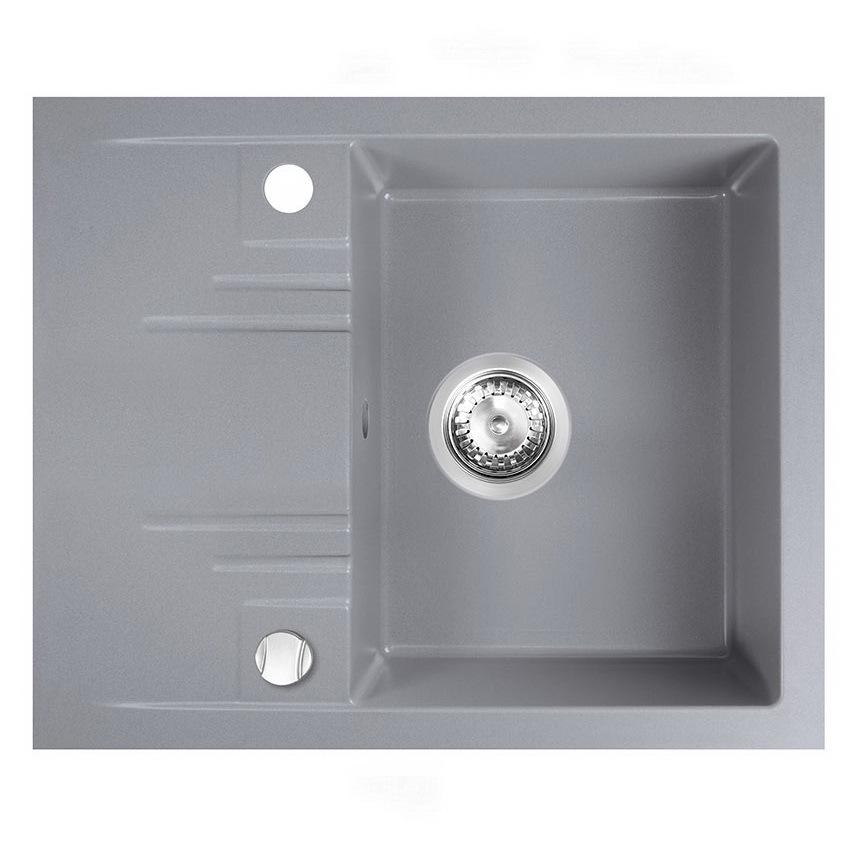 Мойка кухонная Ferro гранитная DRGM48/58GA 580x480 мм прямоугольная Серый (174898)