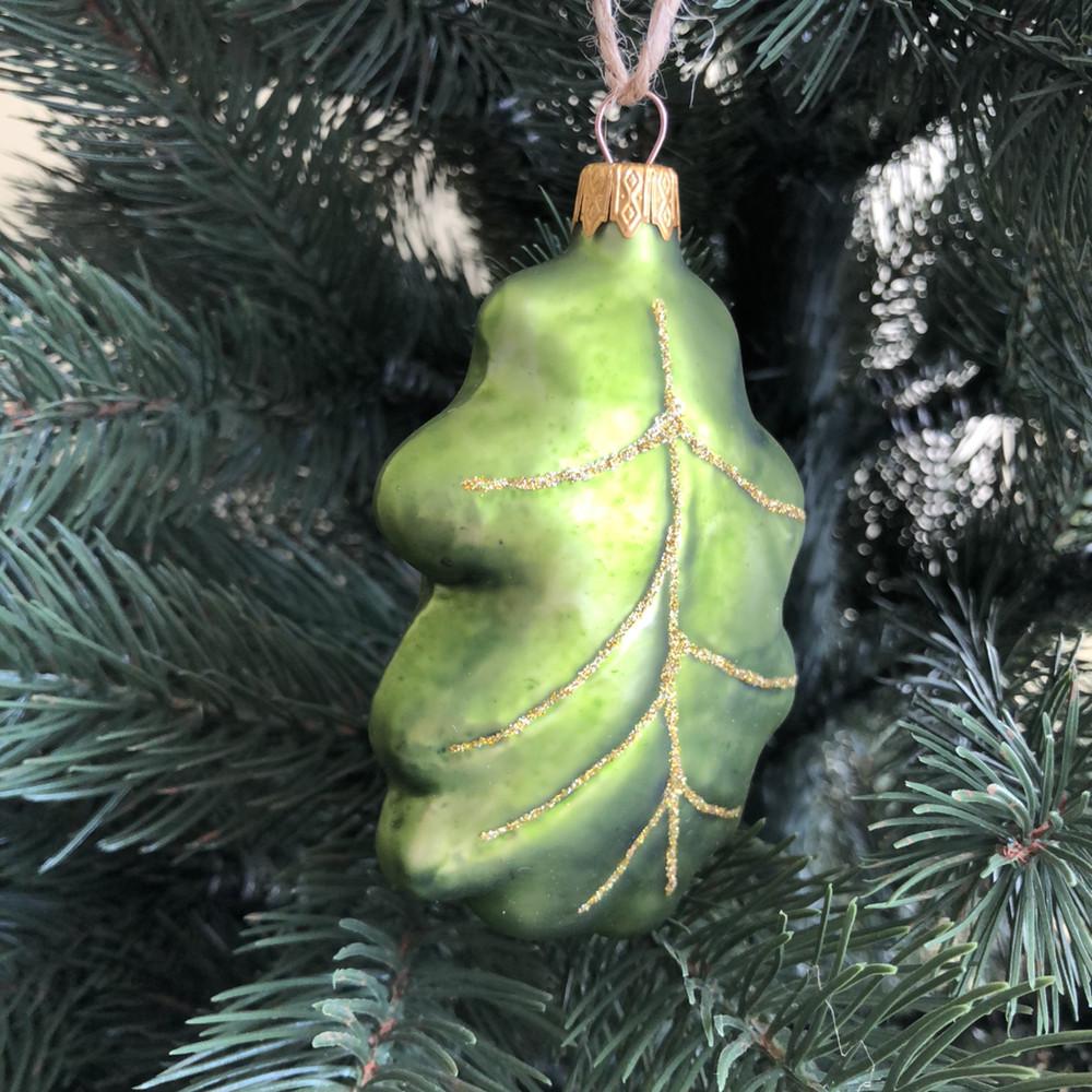 Игрушка елочная формованная Дубовый Лист - фото 4 Игрушка елочная формованная Дубовый Лист - фото 4