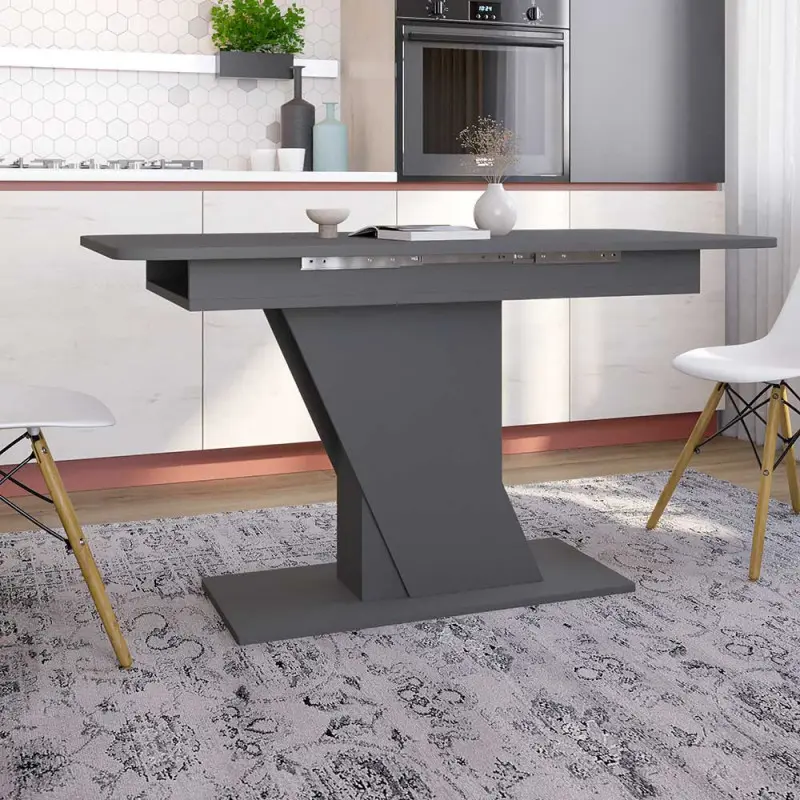 Обідній стіл LION розкладний Грейс Антрацит 136х68х75 см (31446739)