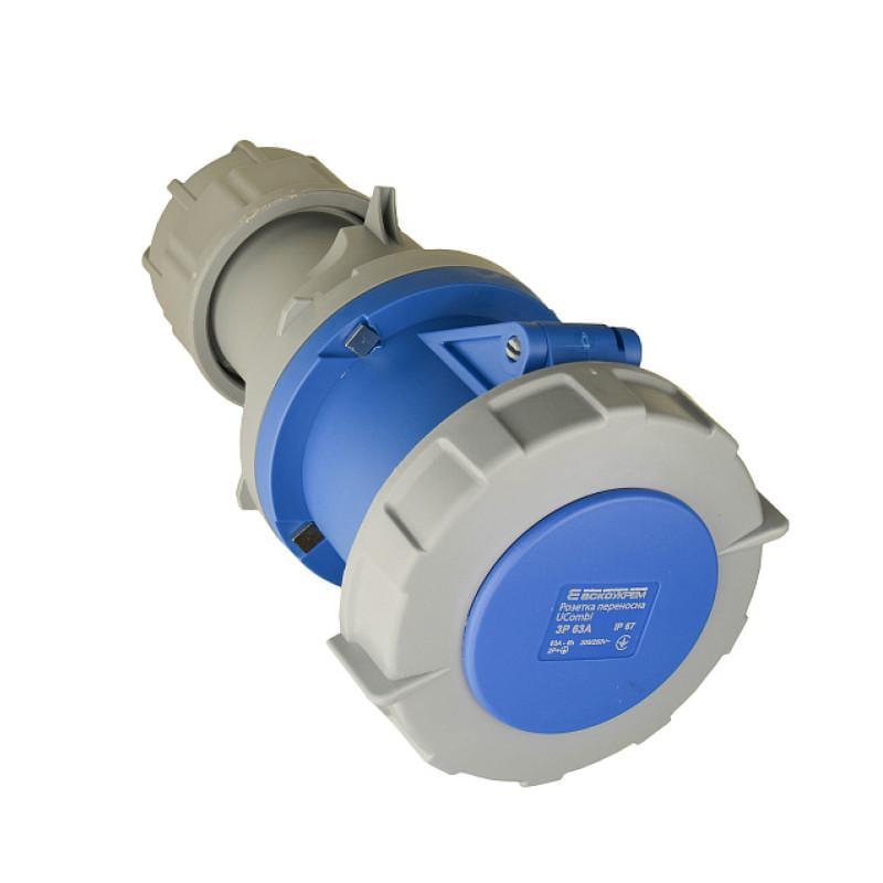 Розетка переносная АСКО-УКРЕМ полиамид серии UСombi 3P 63A IP 67 (A0080010122)