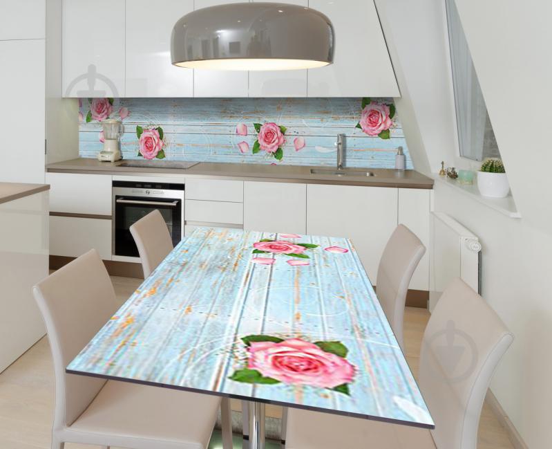 Наклейка 3Д виниловая на стол Zatarga «Роза и бирюза» 650х1200 мм (Z184175/1st) Наклейка 3Д виниловая на стол Zatarga «Роза и бирюза» 650х1200 мм (Z184175/1st)