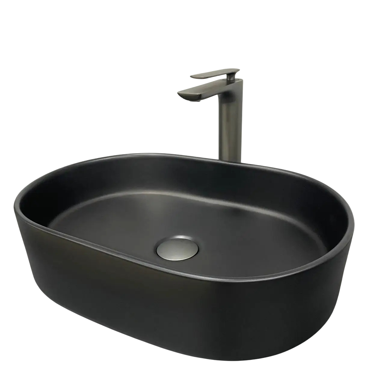 Раковина накладная VBI Verona 50 овальная 340x500 мм Черный матовый (RM-VBI-011317)