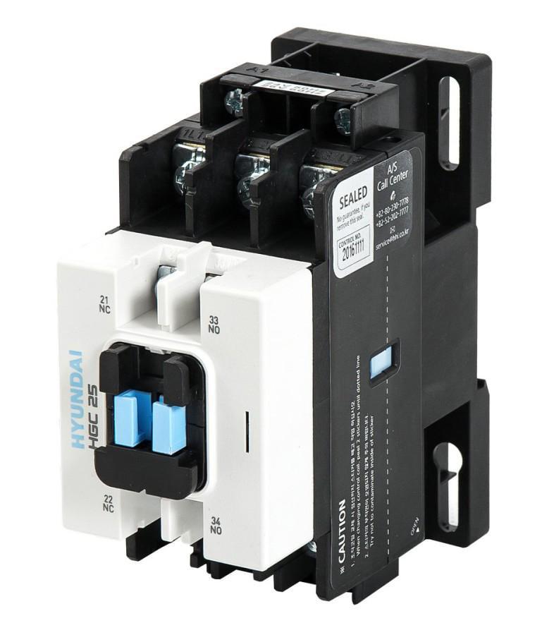 Контактор Hyundai Electric HGC 25A AC220V 1NO-1NC HD 11 кВт (HGC2511NSX220) - фото 1 Контактор Hyundai Electric HGC 25A AC220V 1NO-1NC HD 11 кВт (HGC2511NSX220) - фото 1