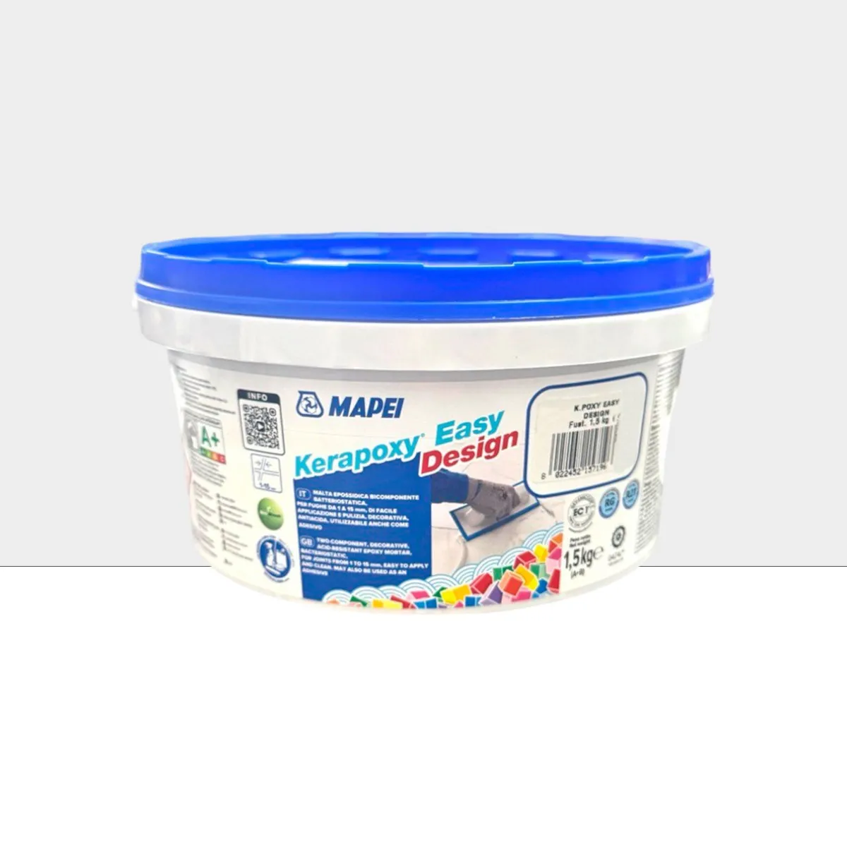 Фуга эпоксидная для швов Mapei KERAPOXY EASY DESIGN №111 1,5 кг Светло-серый (5KB011115ST)