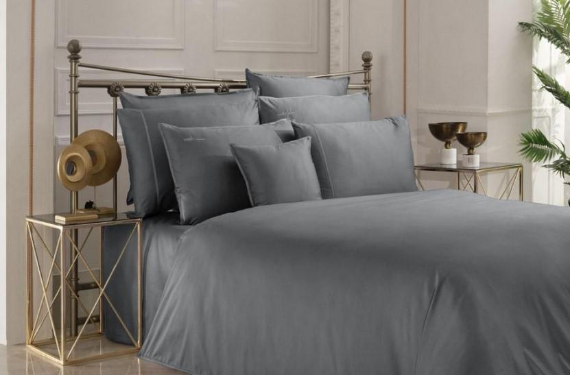 Комплект постельного белья Sarev Sartoria antracit сатин делюкс 500ТС семейный (2000022281530)