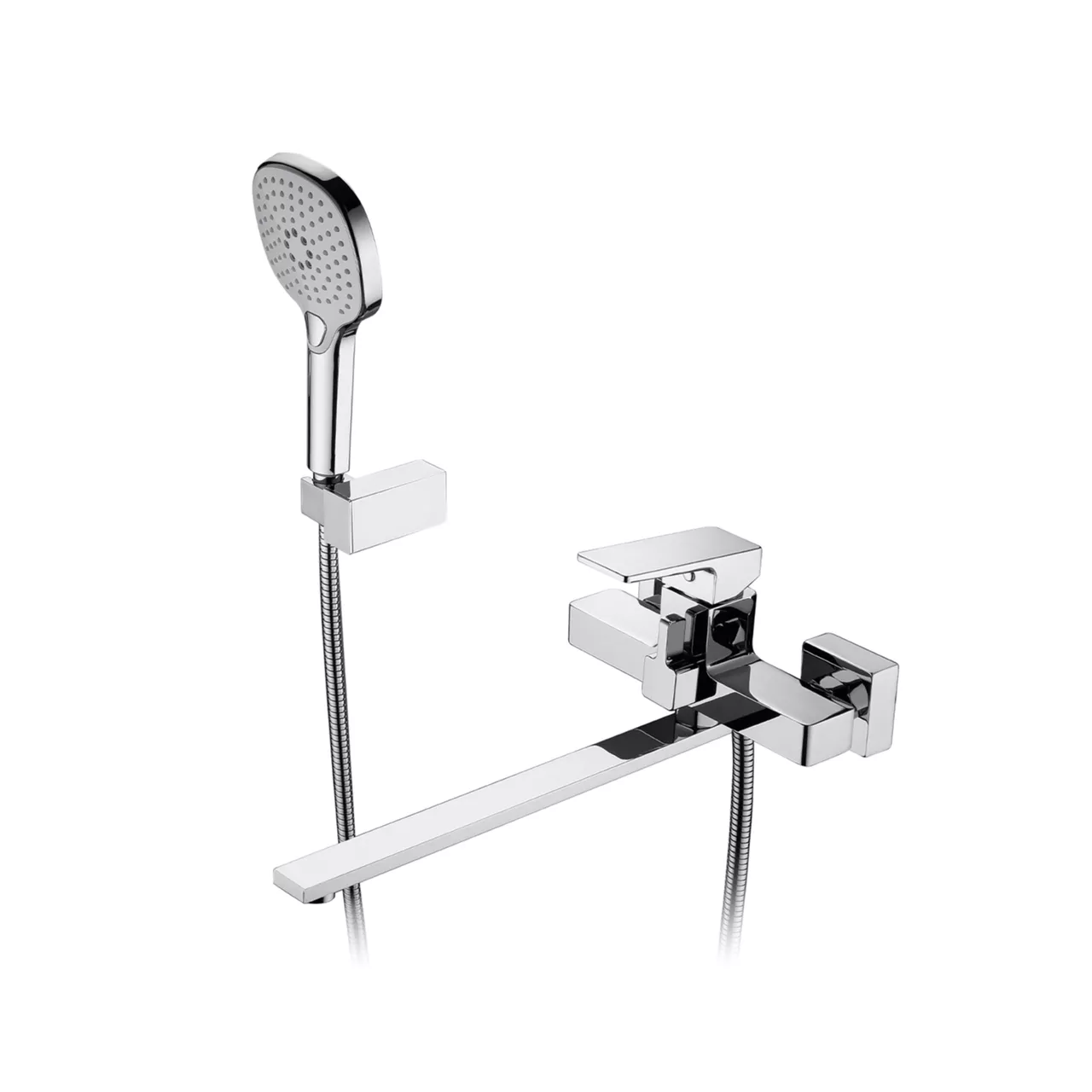 Змішувач для ванни FAOP A2209 з плоским виливом 350 мм Хром (SQ-1044730)