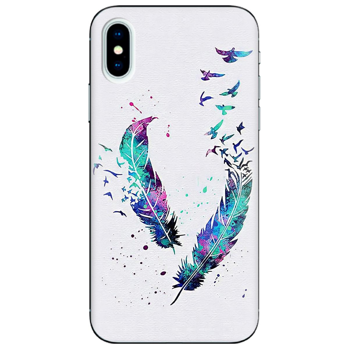 Силиконовый чехол Zorrov для Apple iPhone X - Flight (10270040271125878)