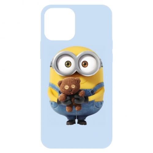 Чехол для iPhone 12 Миньон с мишкой (6236974-14-39466)