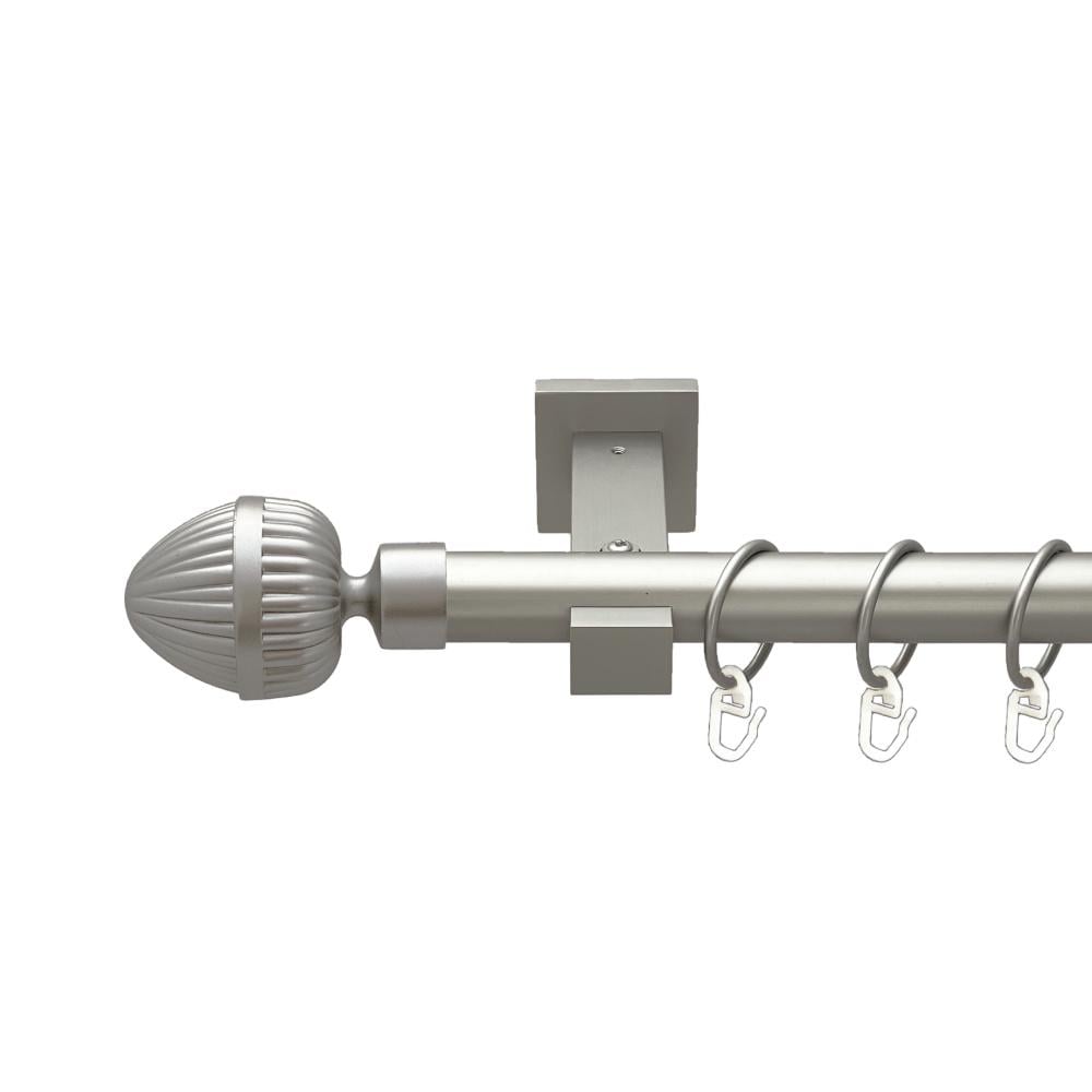 Карниз Orvit Одеон металевий однорядний техно гладка труба кільце металеве 25 мм 300 см Сатин (00-00026288)